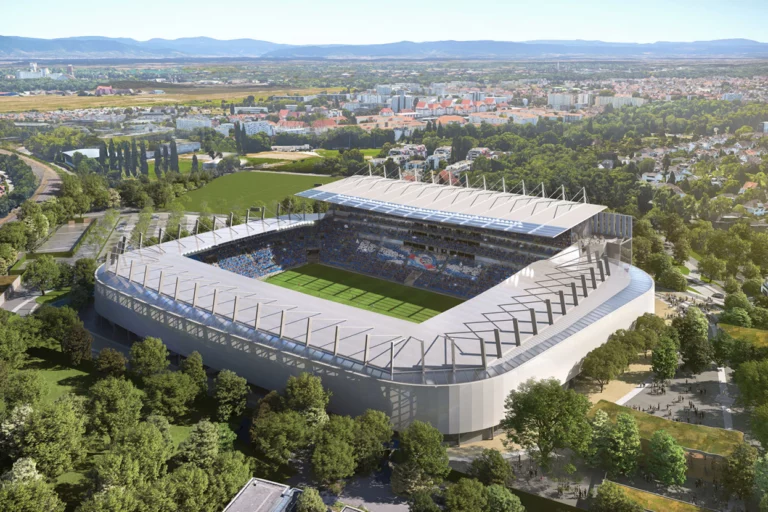 Meinau Strasbourg Stadium seen from above.